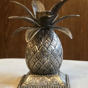 Godinger Pewter Pineapple Candlestick